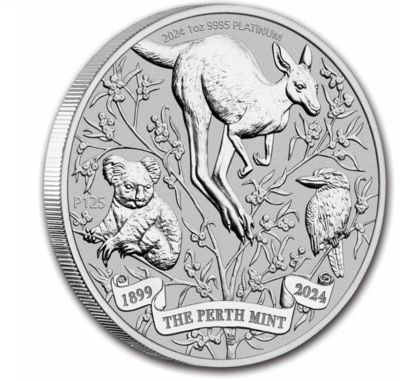 Platinmünze 125 Jubiläum Perth Mint 1 Unze 2024